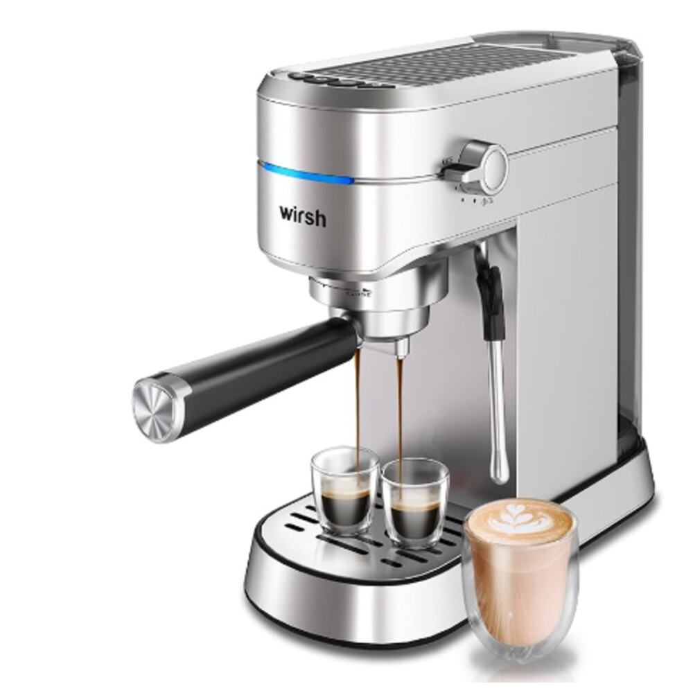 Espresso Machine, w/steamer & 42 oz RemovTank,StainlessSteel